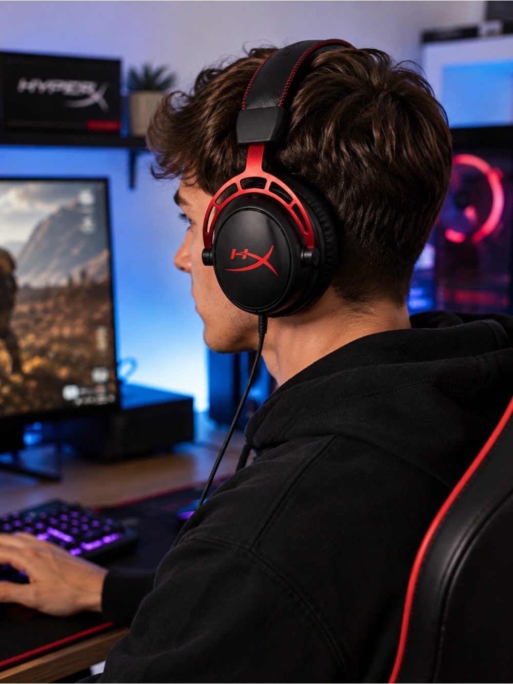 ✨Host pick✨HyperX Cloud Alpha Over-Ear Gaming Headset - Black